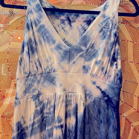 Summer blue and white maxi dress - Picture 5 of 7